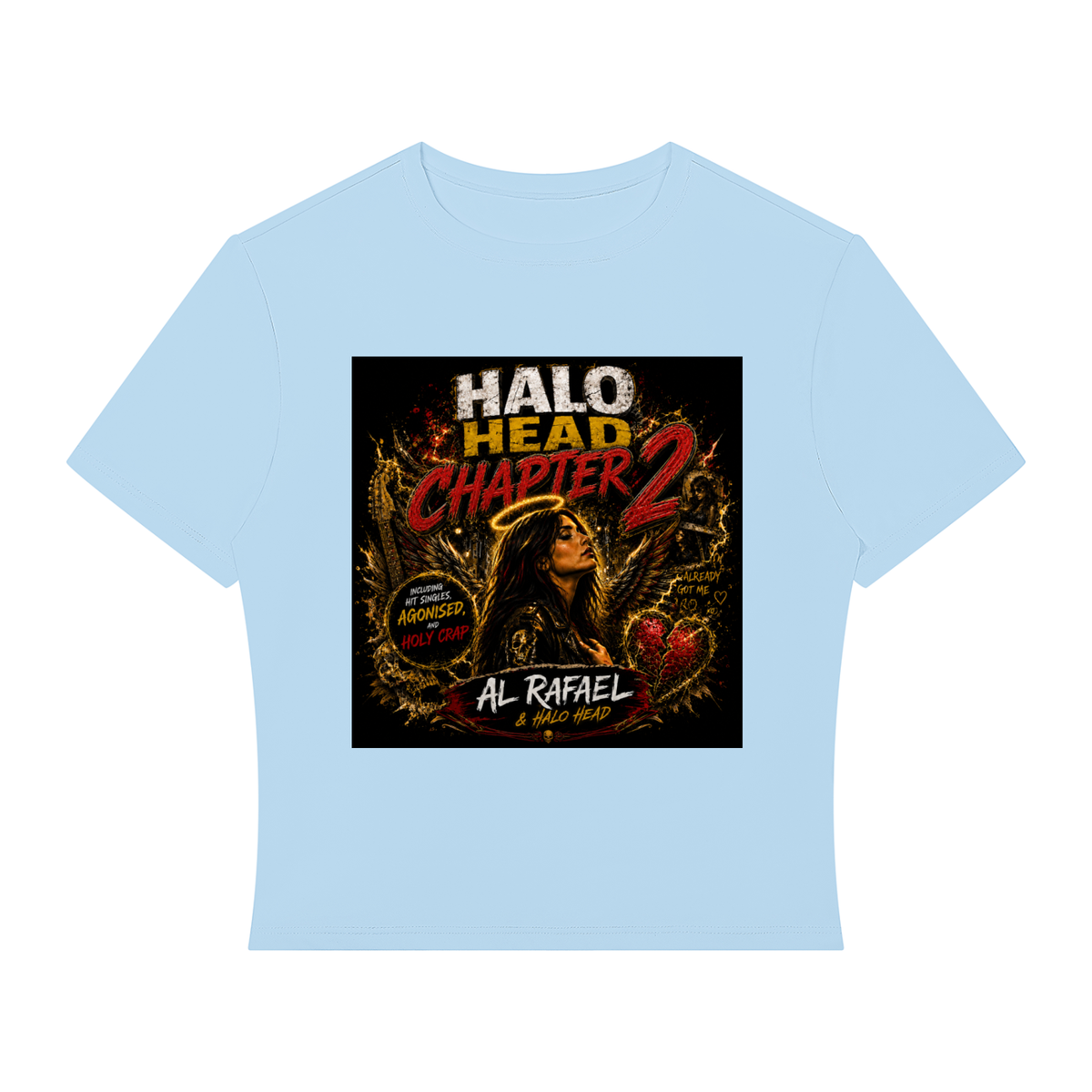 AR Halo Head: Take a Seat. Brand Women’s Performance Crop T-Shirt
