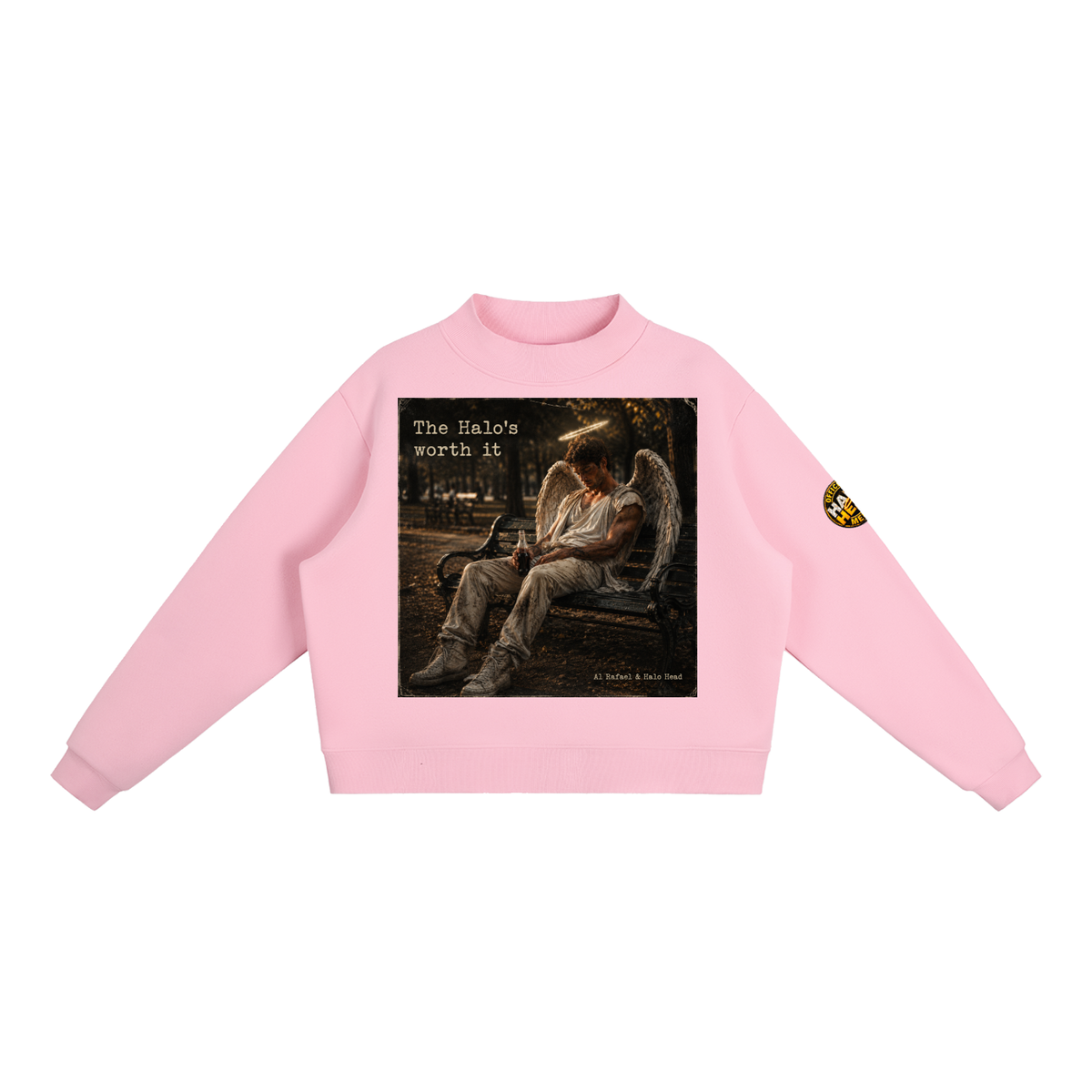 Halo Head Essential Fleece Mock-Neck Crew Sweatshirt