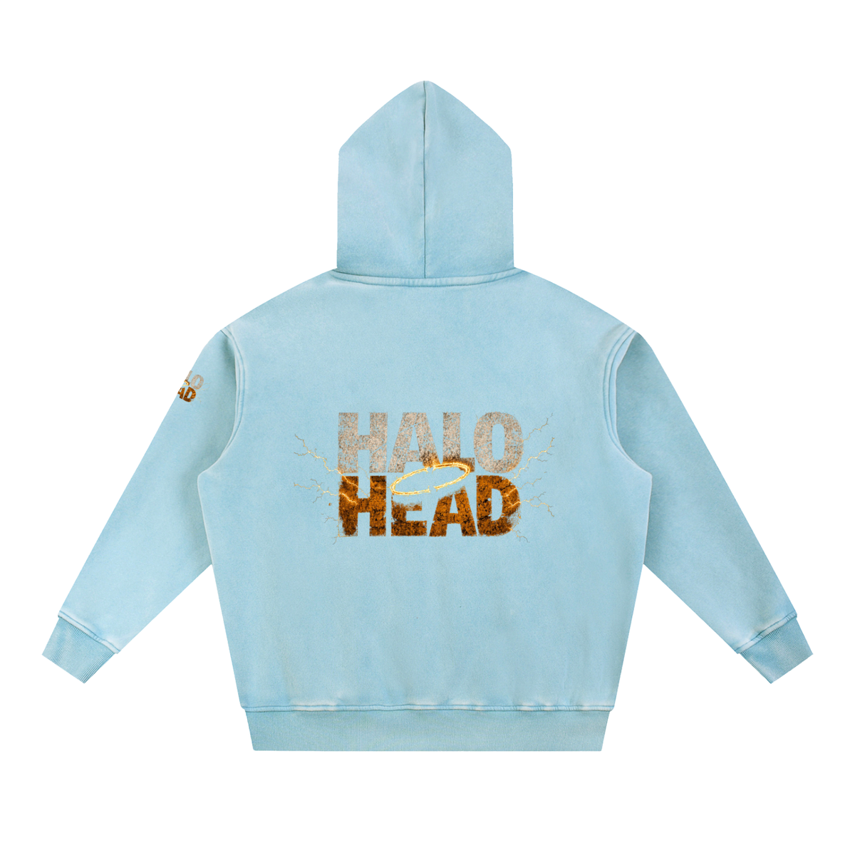 Halo Head Holy Crap: Snow Wash Fleece Oversize Hoodie