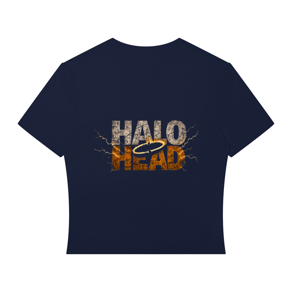 AR Halo Head: Take a Seat. Brand Women’s Performance Crop T-Shirt