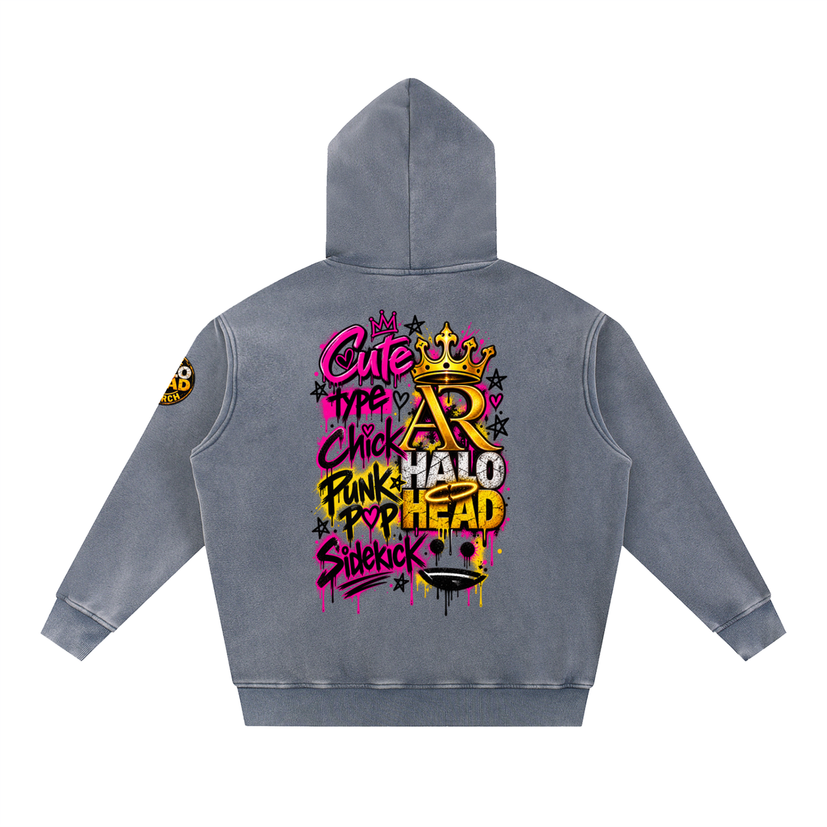 Cute Chick Snow Wash Fleece Oversize Hoodie (Unisex)
