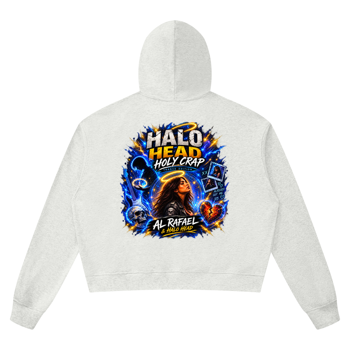Halo Head: Holy Crap Unisex Boxy Raw Edge Hoodie