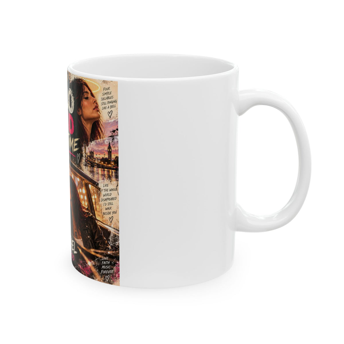Halo Head Ceramic Mug, (11oz, 15oz)