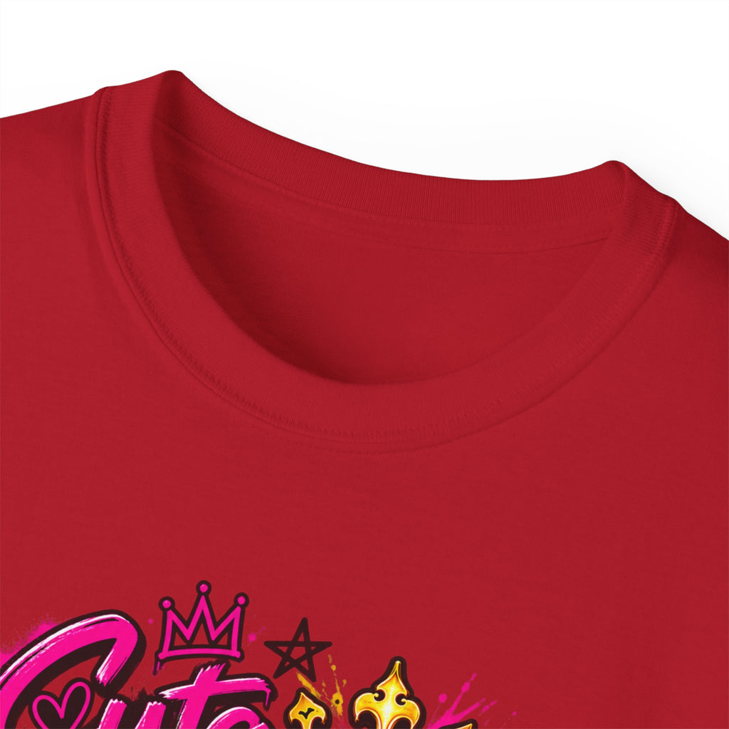 Graffiti Crown Street Tee — "Cute Chick Punk Halo Head" Graphic Shirt