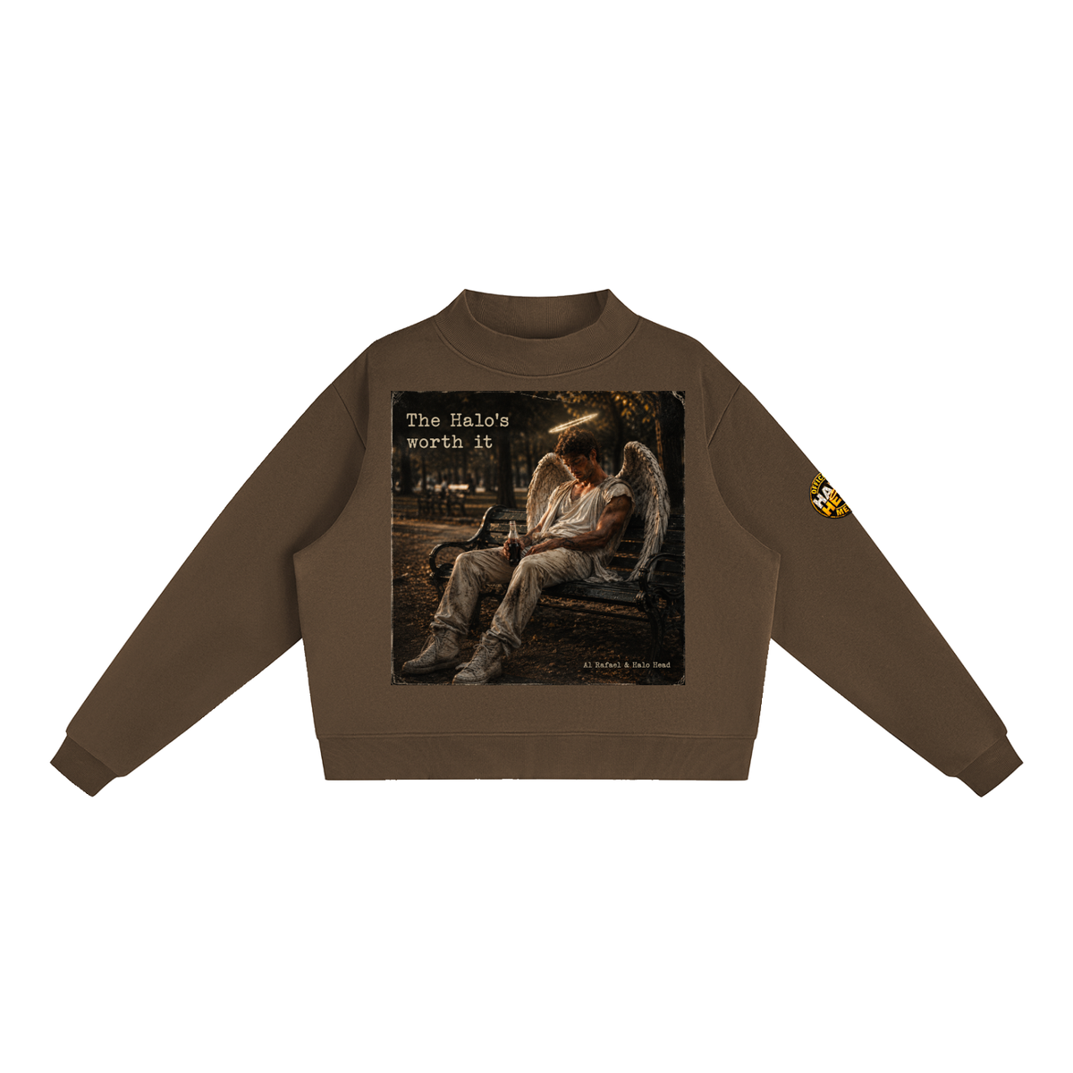 Halo Head Essential Fleece Mock-Neck Crew Sweatshirt