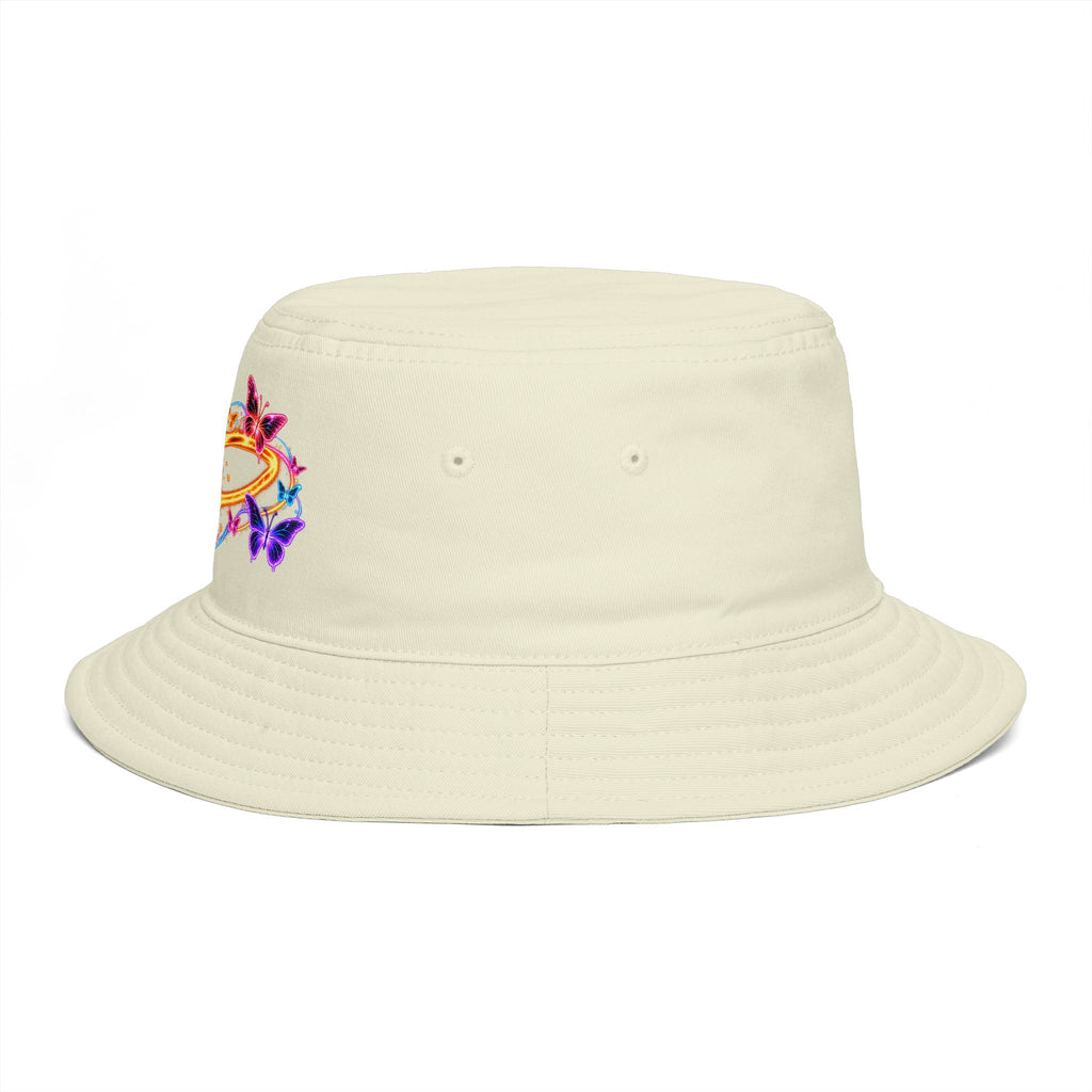 Neon Butterfly Halo Bucket Hat