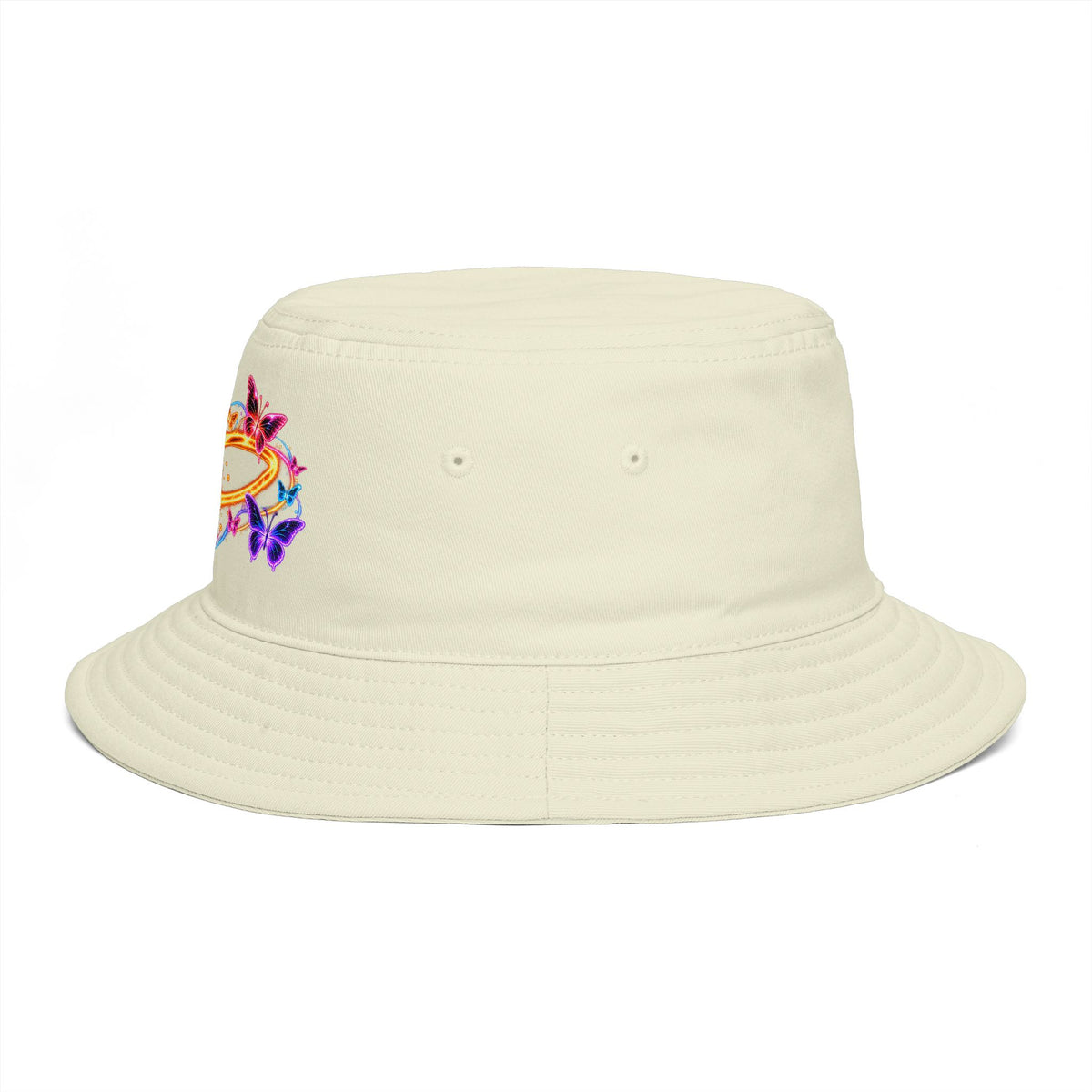 Neon Butterfly Halo Bucket Hat