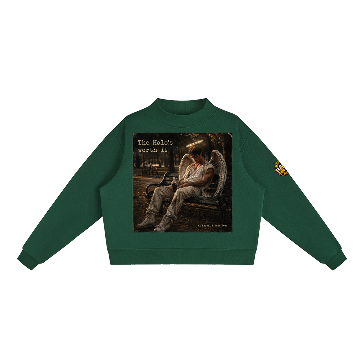 Halo Head Essential Fleece Mock-Neck Crew Sweatshirt