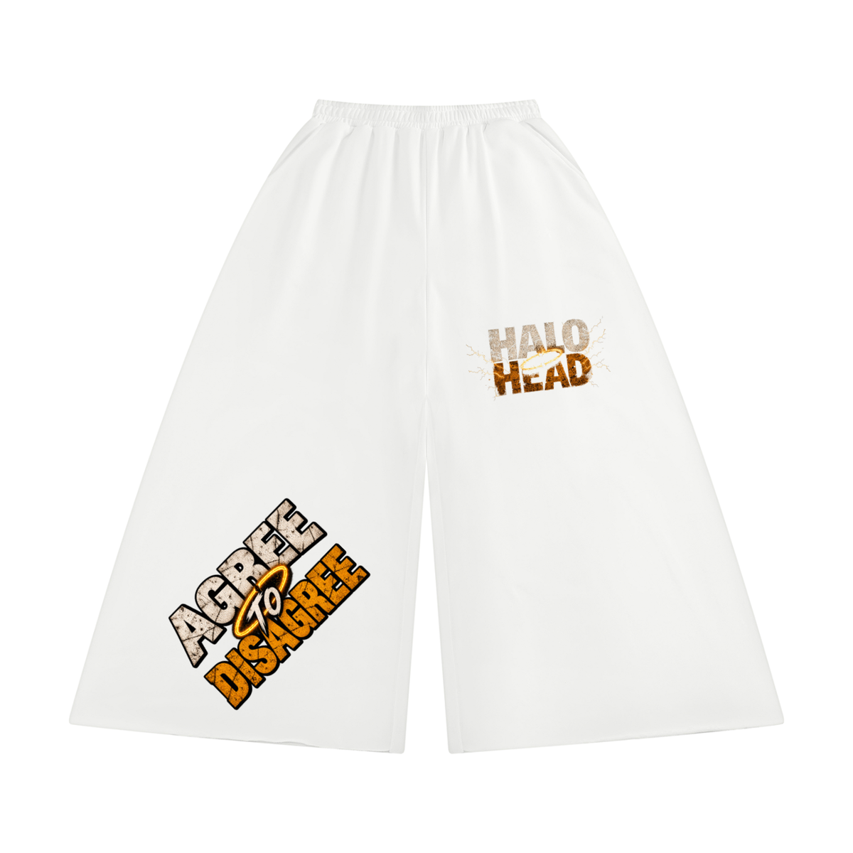 Agree to Disagree Women's Raw Edge Wide Leg Sweatpants