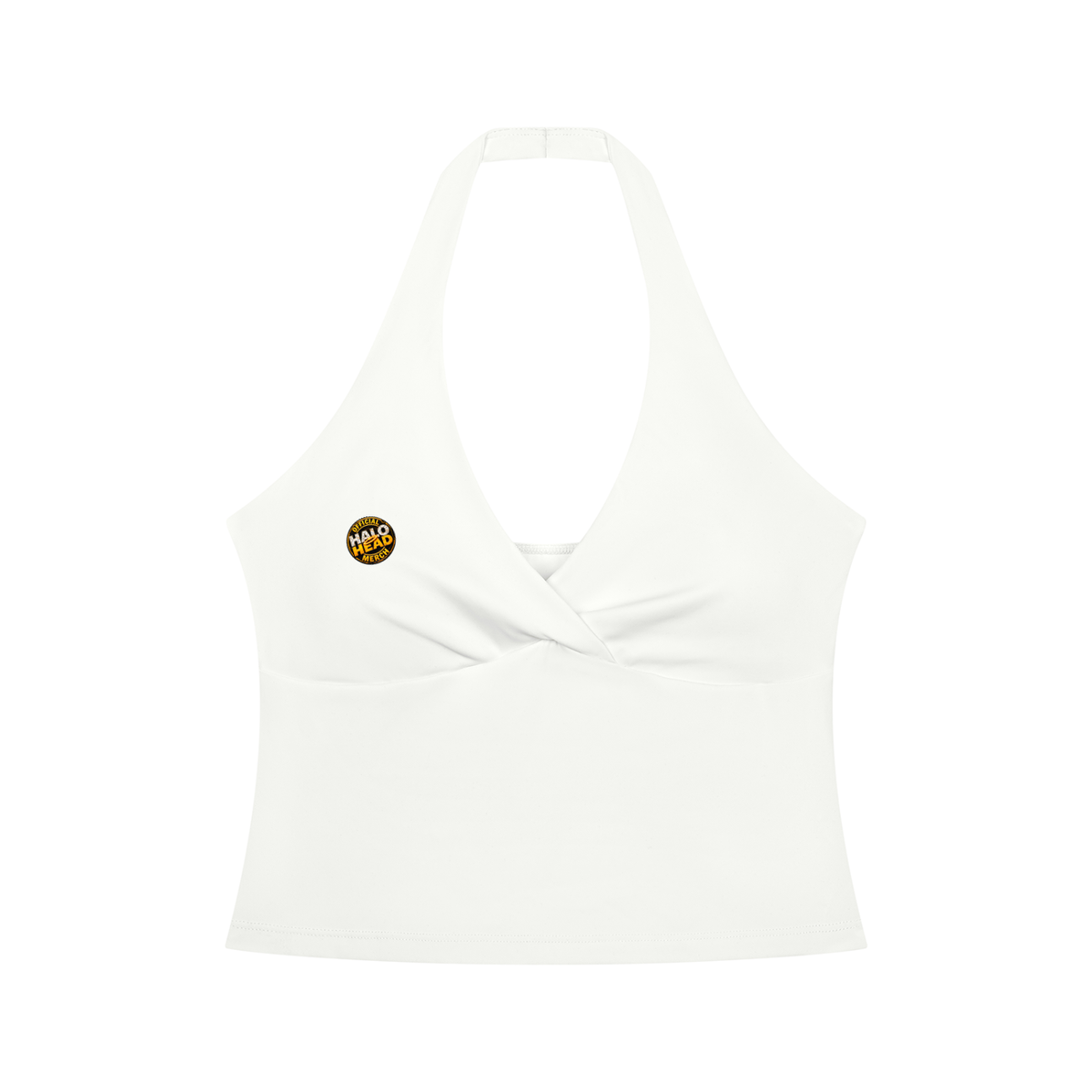 Halo Head Merch Women’s Ruched Halter Yoga Tank Top