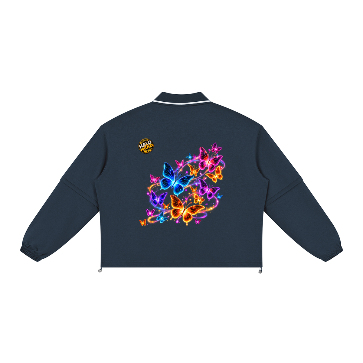 Halo Butterfly Unisex Boxy Collared Detachable Sweatshirt