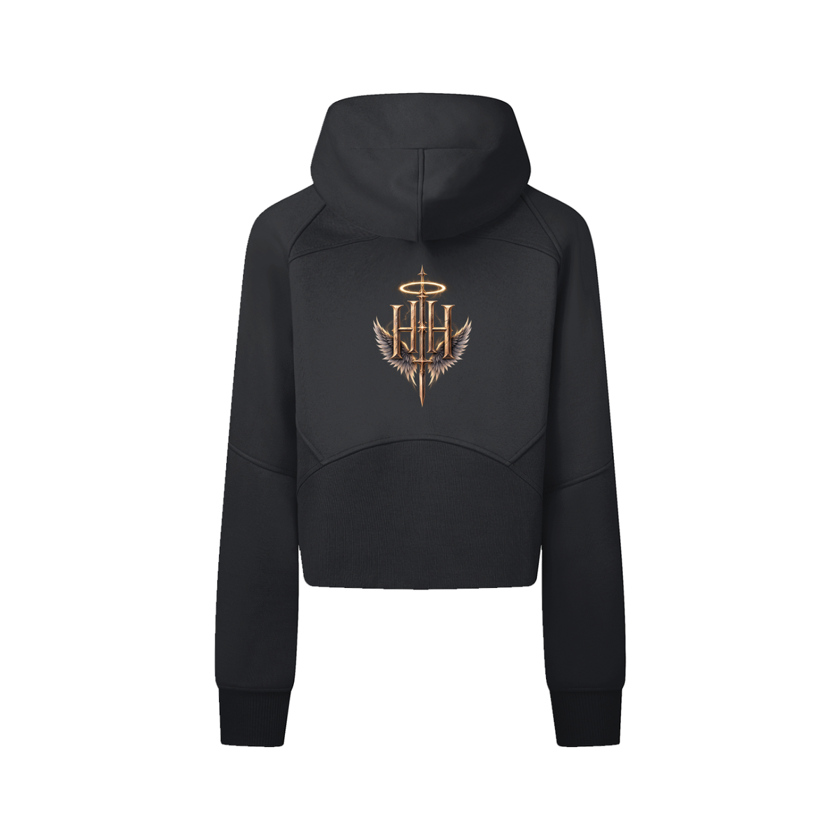 Cropped Zip-Through Hoodie