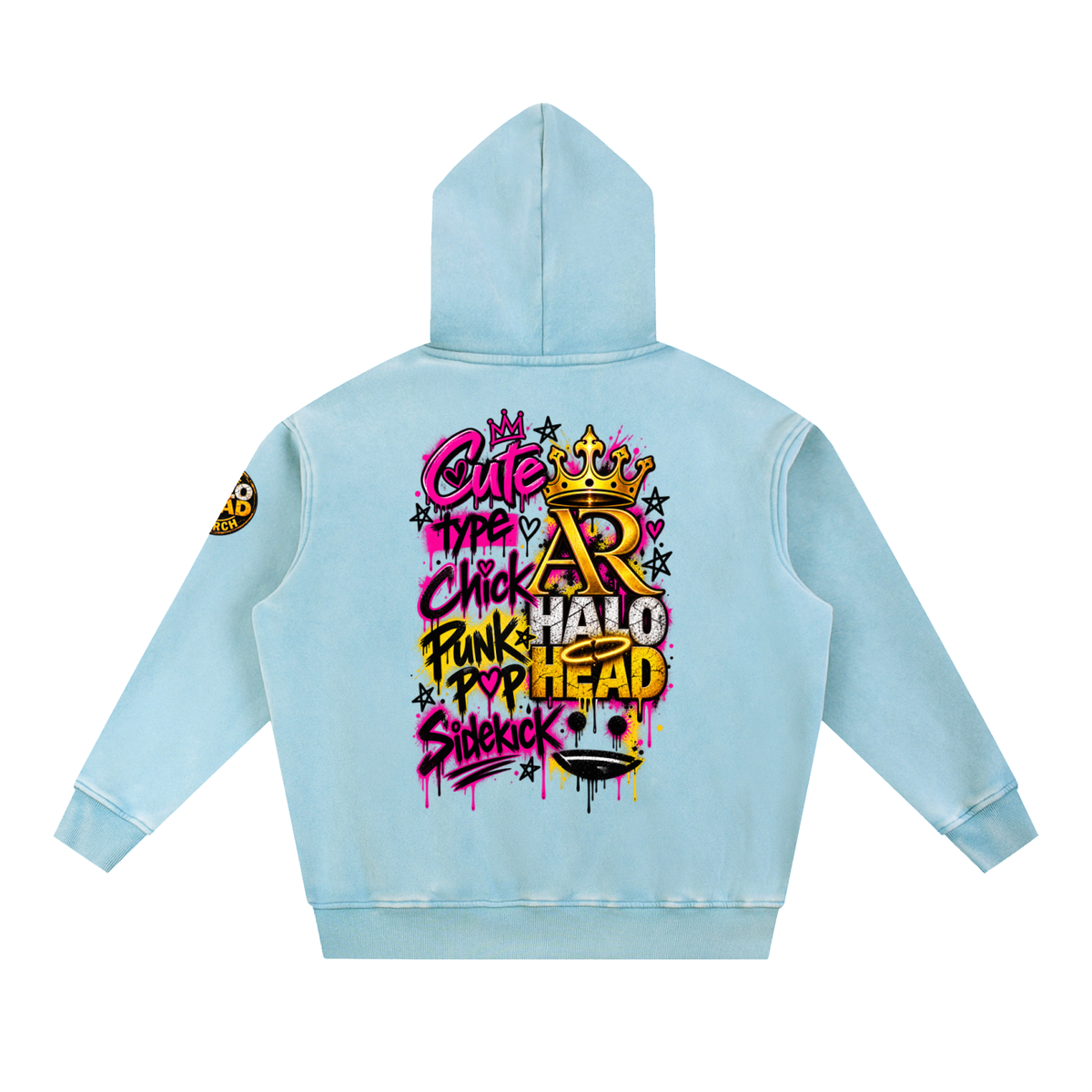 Cute Chick Snow Wash Fleece Oversize Hoodie (Unisex)