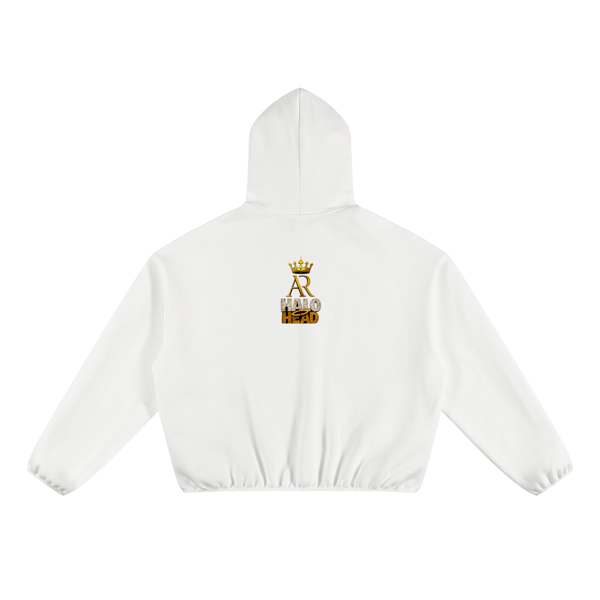 Take a Seat Unisex Boxy Piping Fleece Hoodie: AR Halo Head