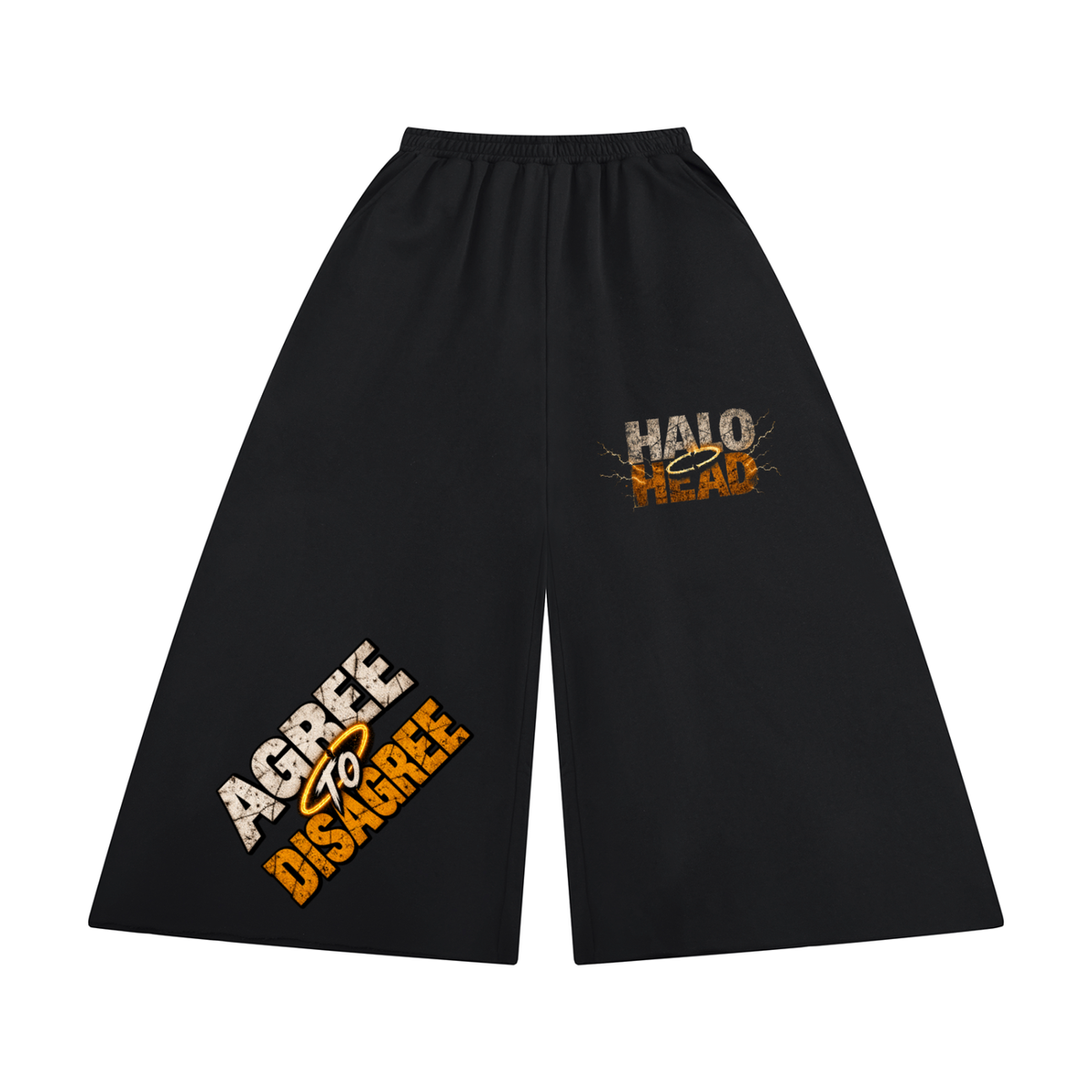 Agree to Disagree Women's Raw Edge Wide Leg Sweatpants