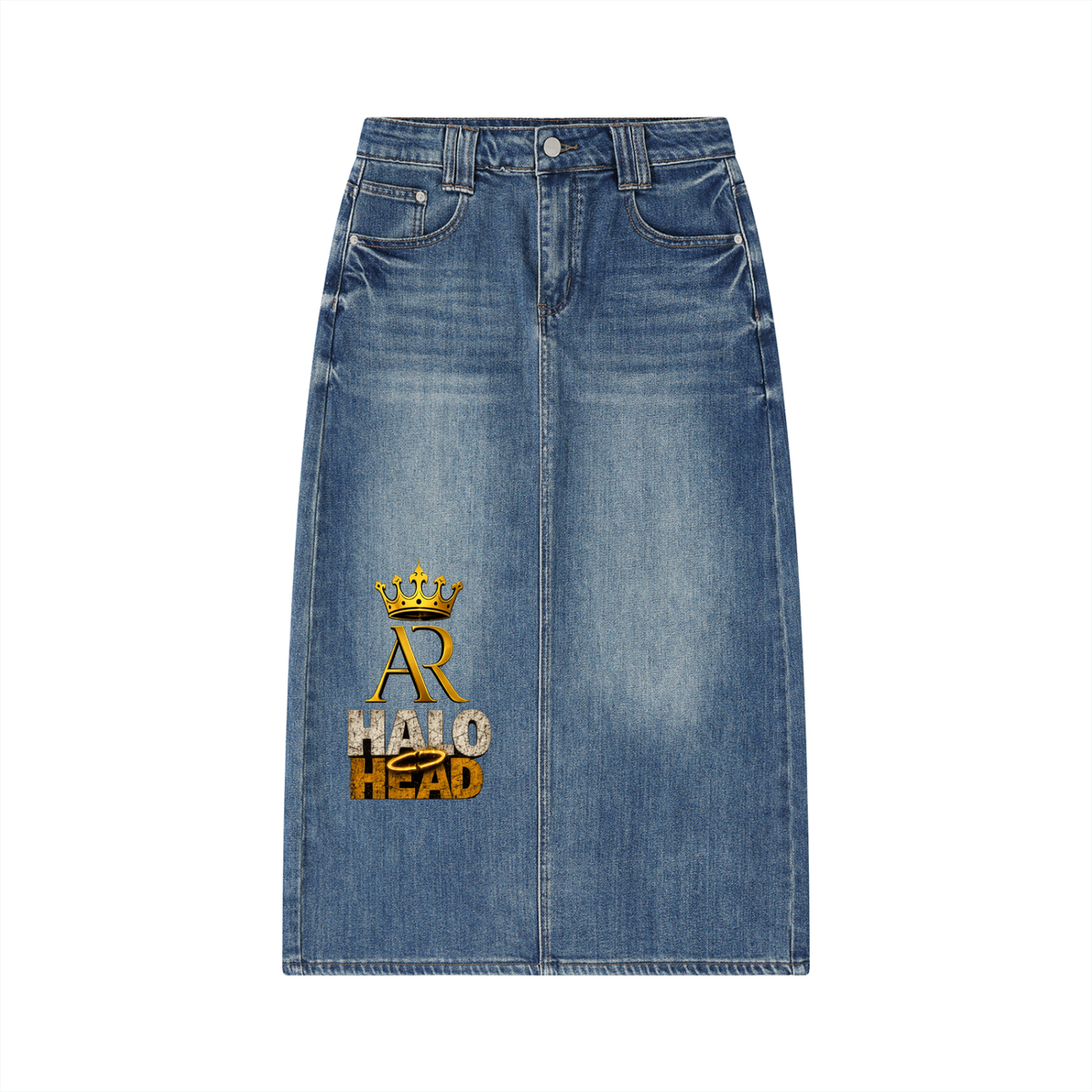 Women’s Vintage Wash Denim Skirt