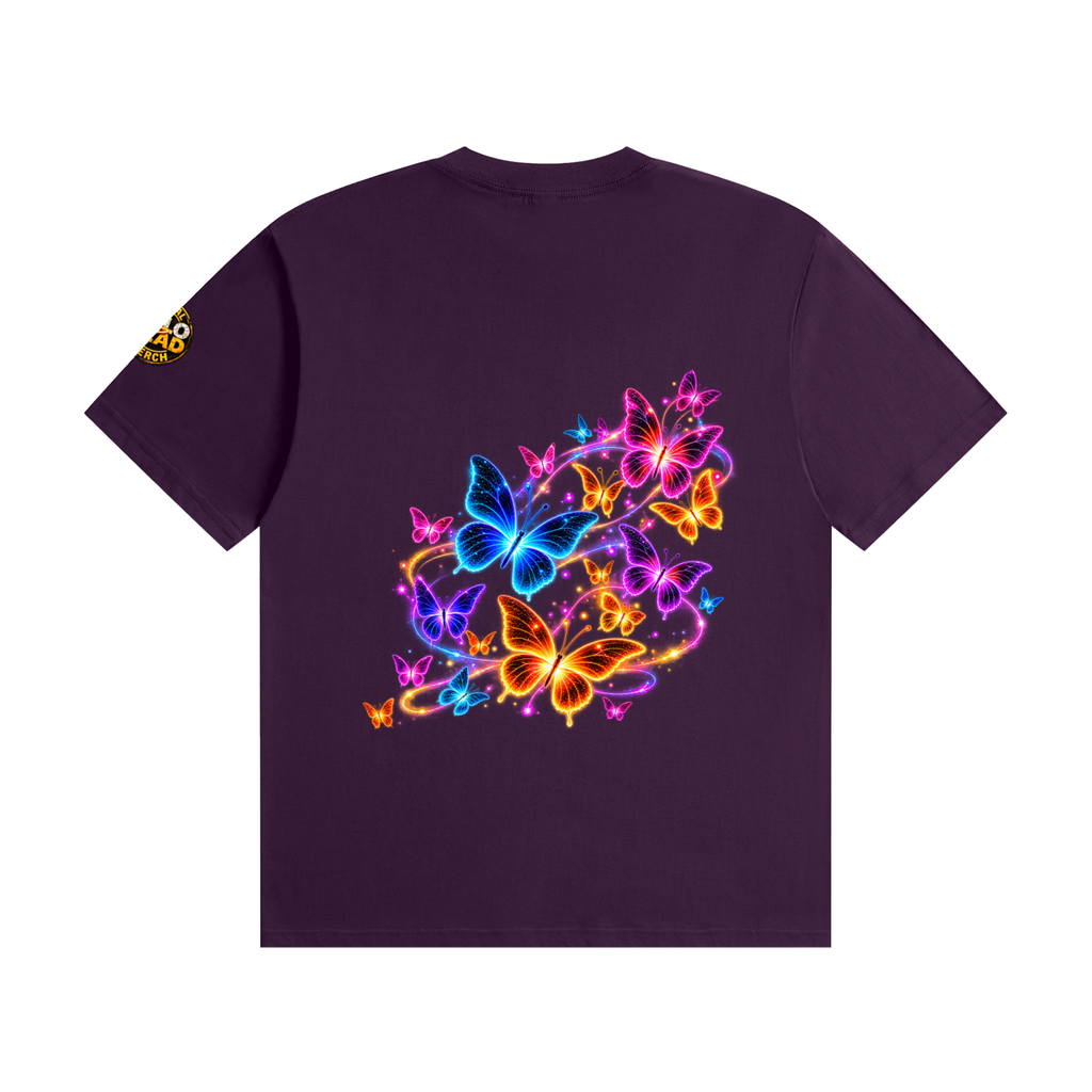 Halo Head Butterflies: Unisex Seamless Cotton T-Shirt