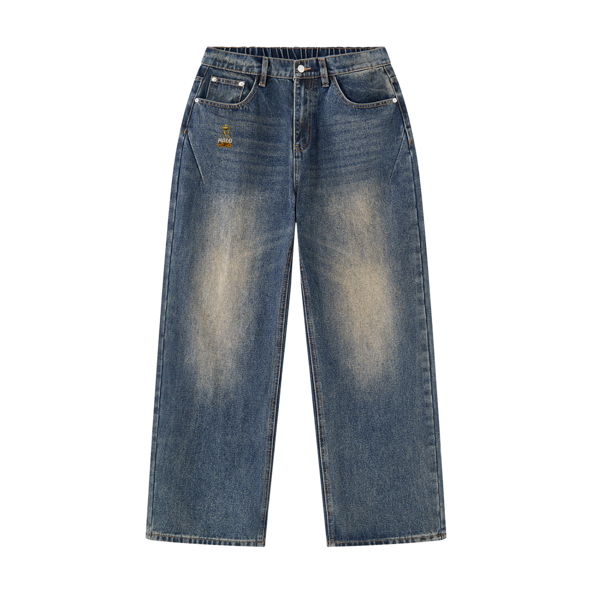 AR Halo Head Brand:  Men's Vintage Wash Denim Jeans