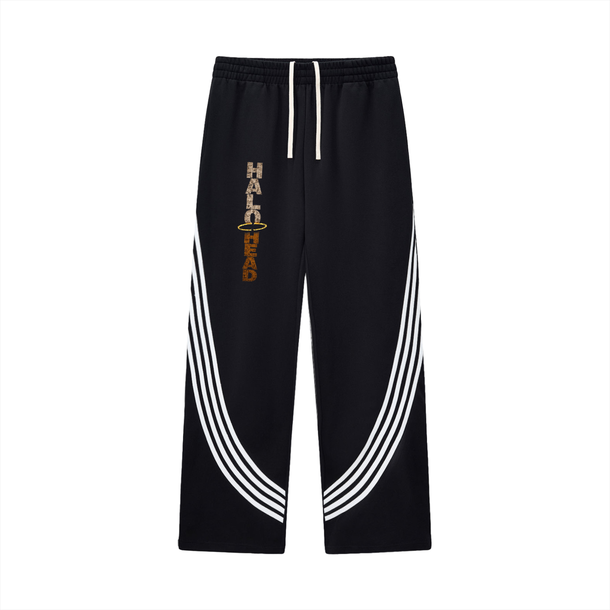 Halo Head Curved Stripe Straight Sweatpants