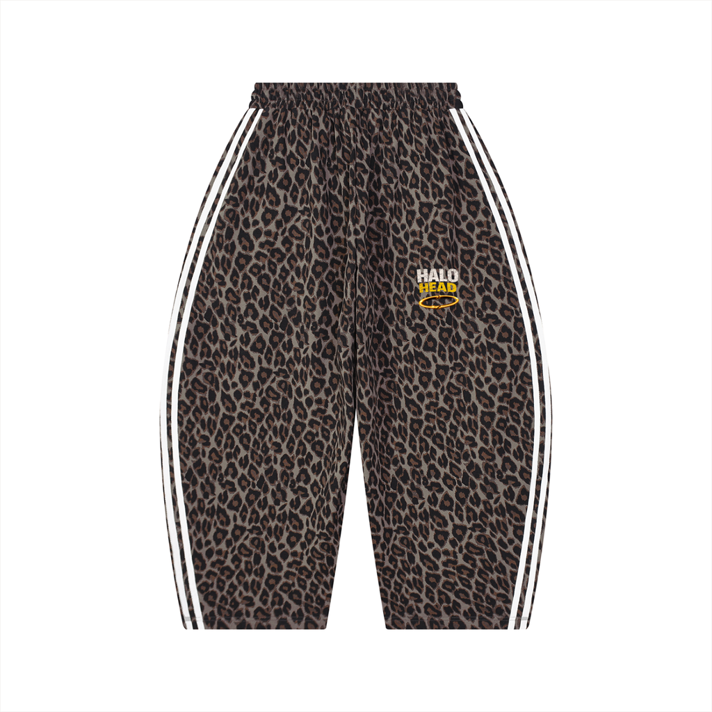 Unisex Leopard Barrel Leg Sweatpants