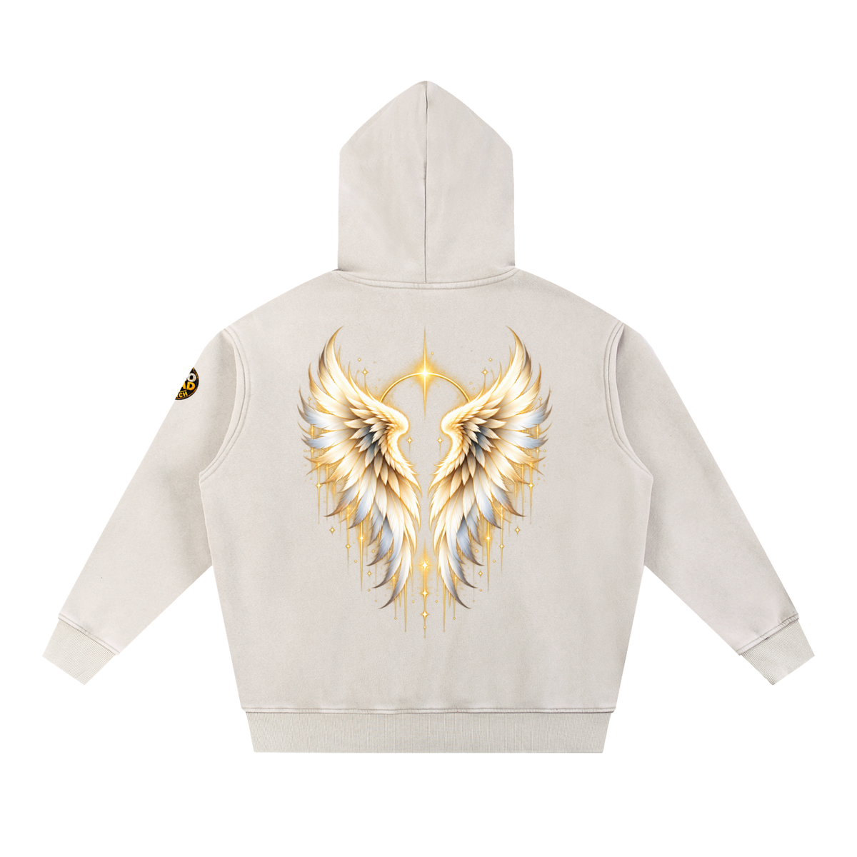 Halo Head Winged Snow Wash Fleece Oversize Hoodie