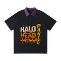 Contrast Collar Raglan Polo Shirt