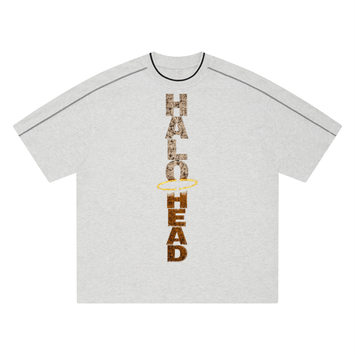 Unisex Halo Head Oversized Contrast Tape T-Shirt