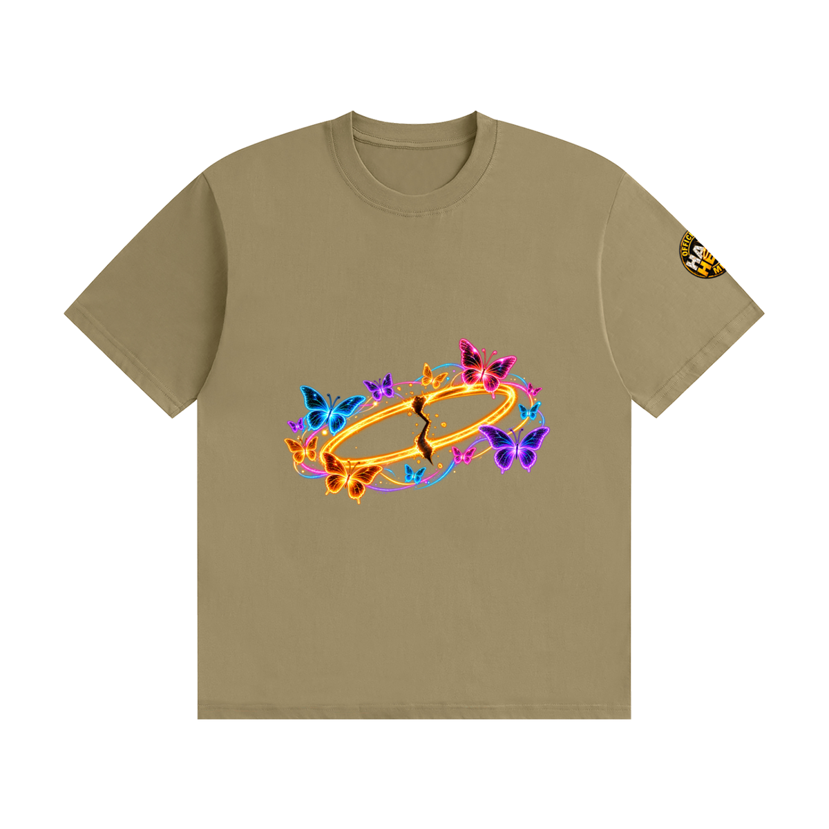 Halo Head Butterflies: Unisex Seamless Cotton T-Shirt