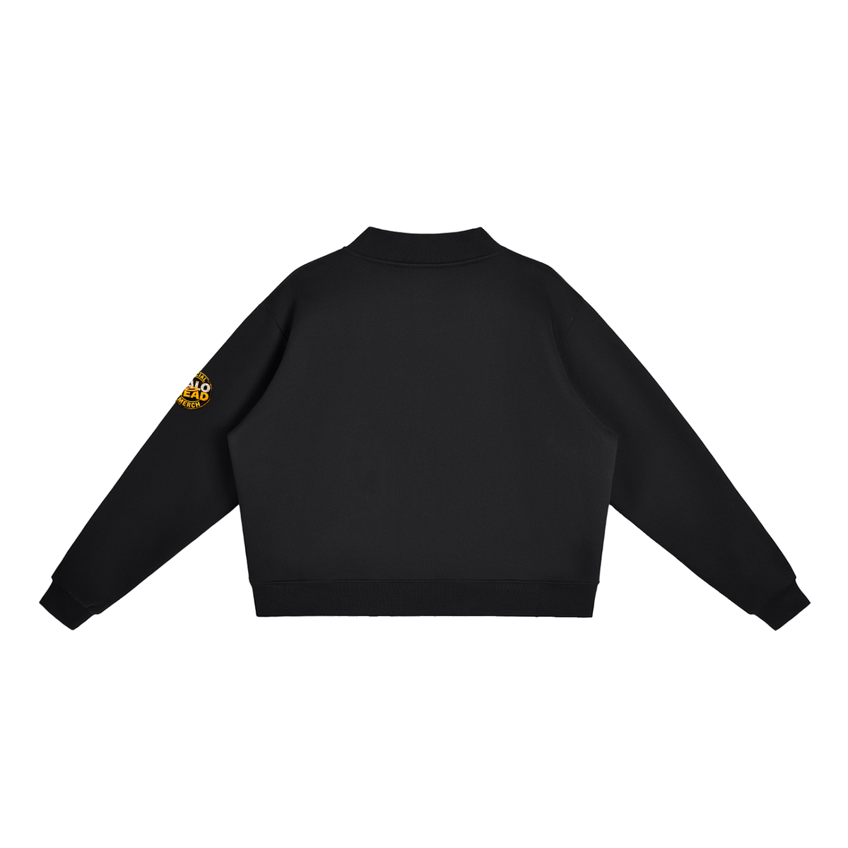 Punk-Pop Side Kick Fleece Mock-Neck Crew Sweatshirt