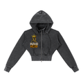 Vintage Washed Cropped Fleece Hoodie