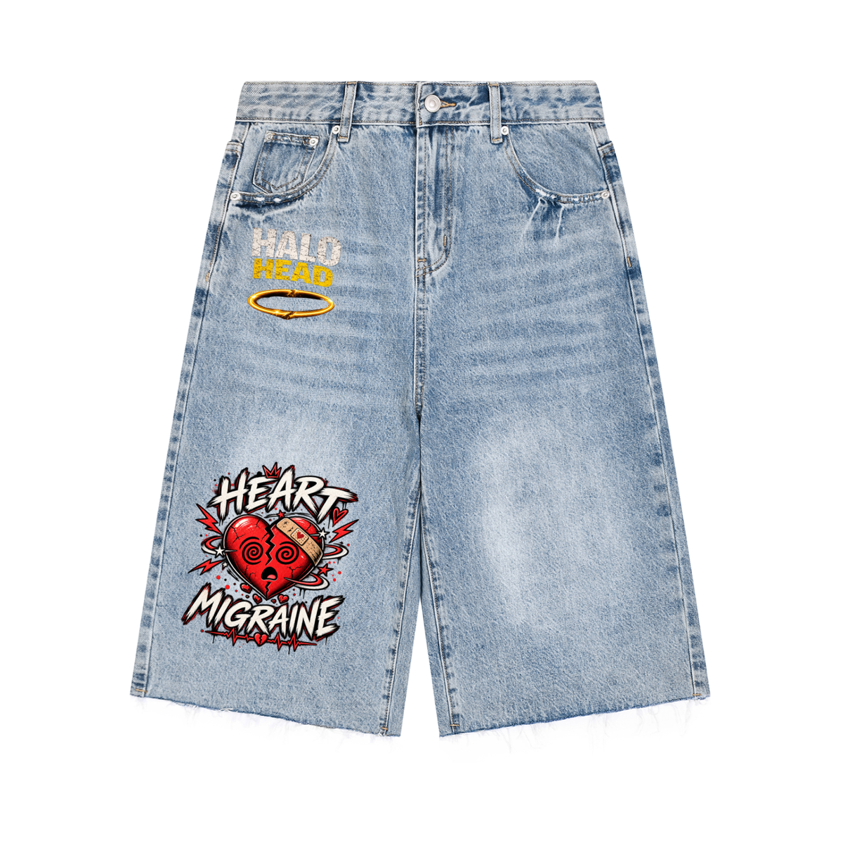 Men’s Vintage Wide Leg Denim Shorts