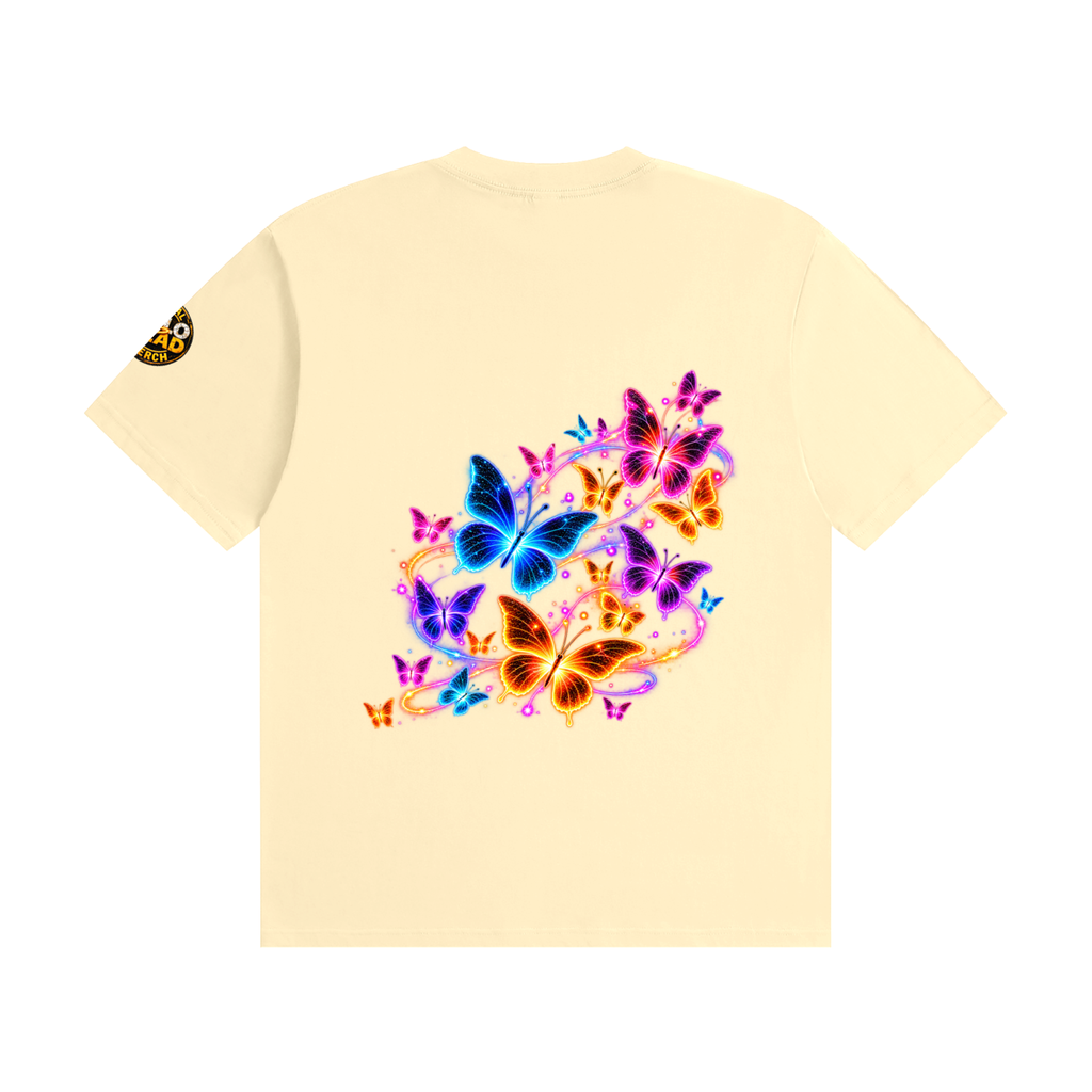 Halo Head Butterflies: Unisex Seamless Cotton T-Shirt