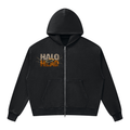 Halo Head: Holy Crap Unisex Mineral Wash Boxy Full Zip Hoodie