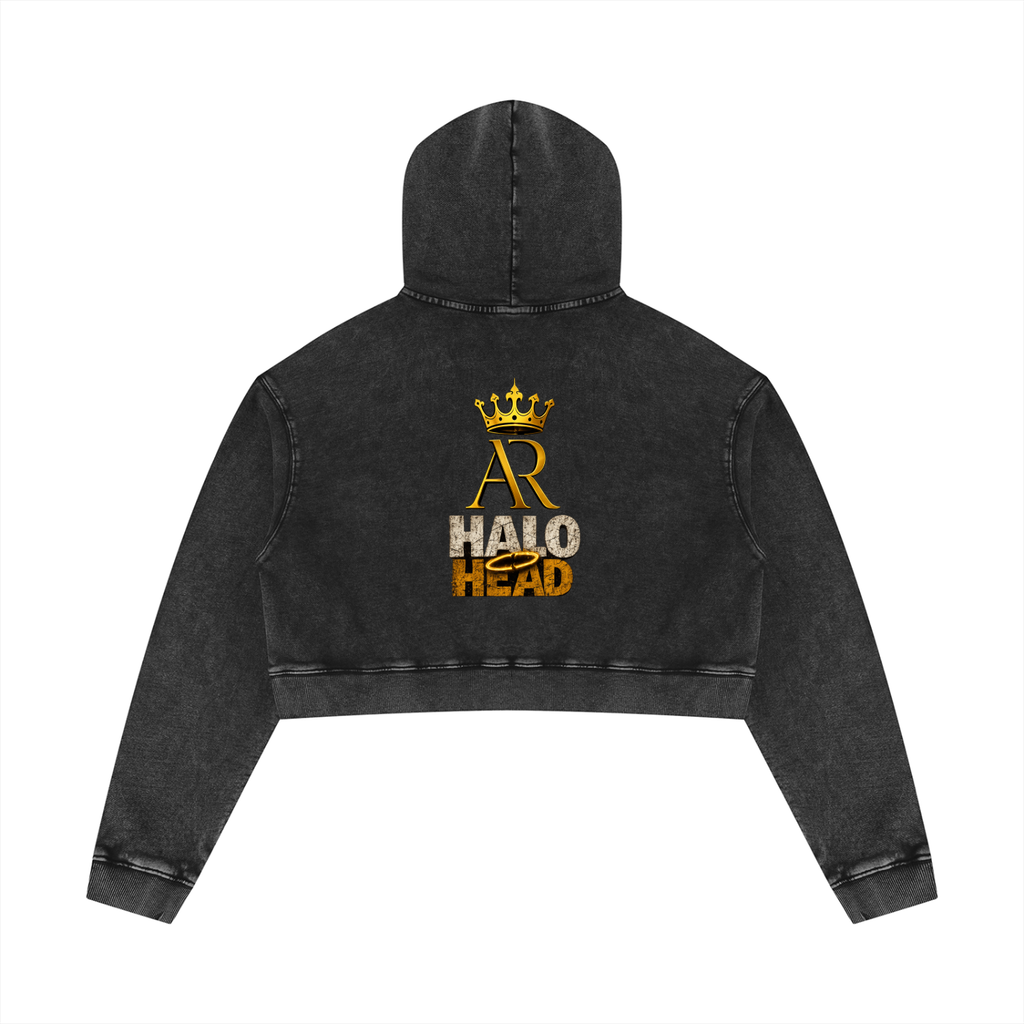 Women’s Mineral Washed Crop Hoodie