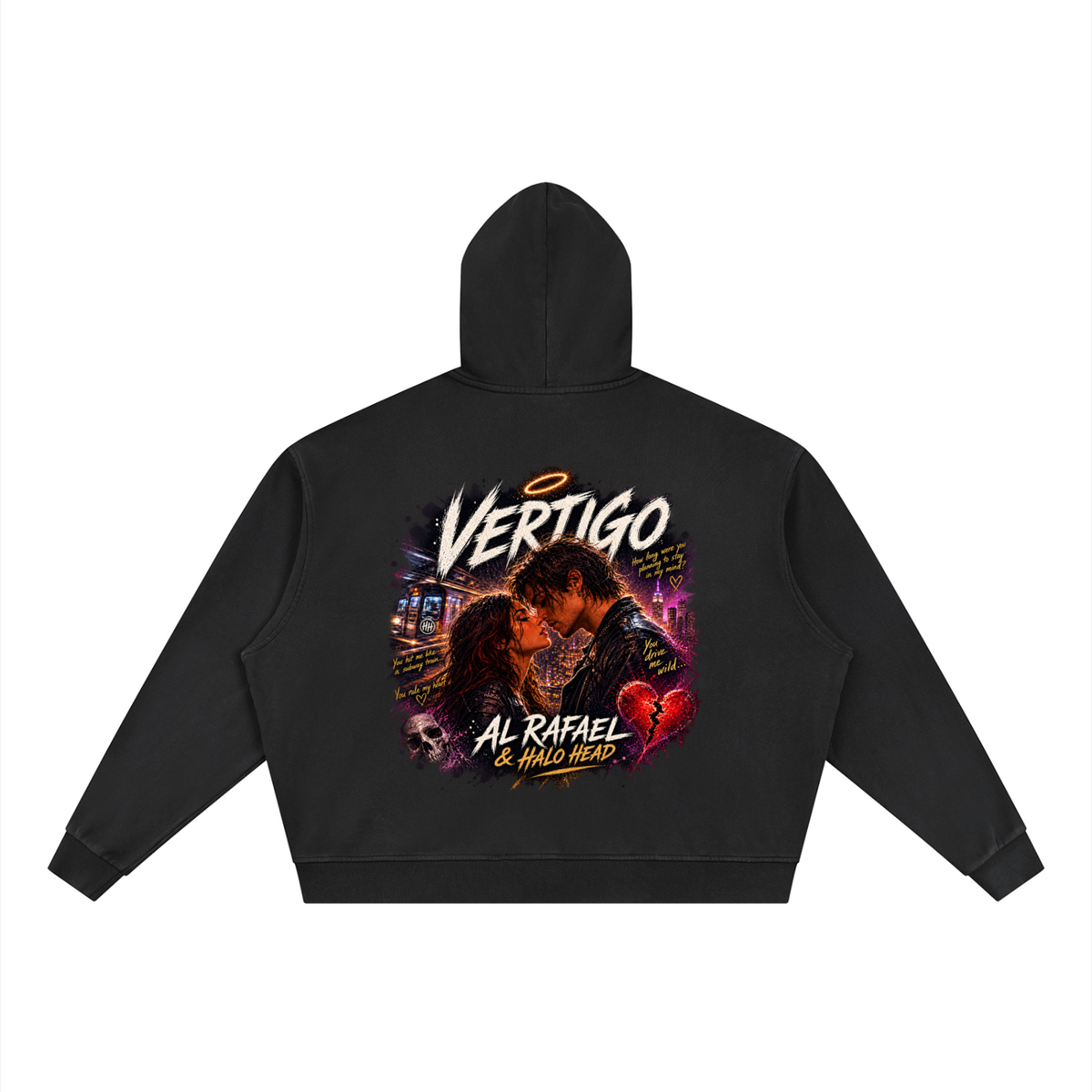 Unisex Vintage Wash Full Zip Boxy Hoodie