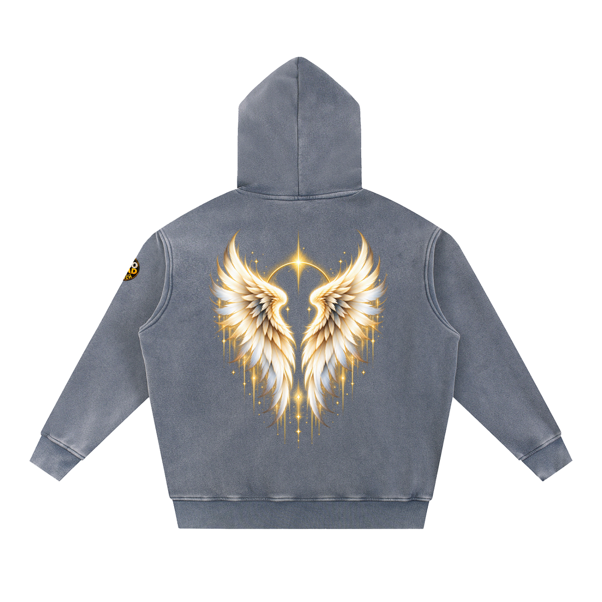Halo Head Winged Snow Wash Fleece Oversize Hoodie
