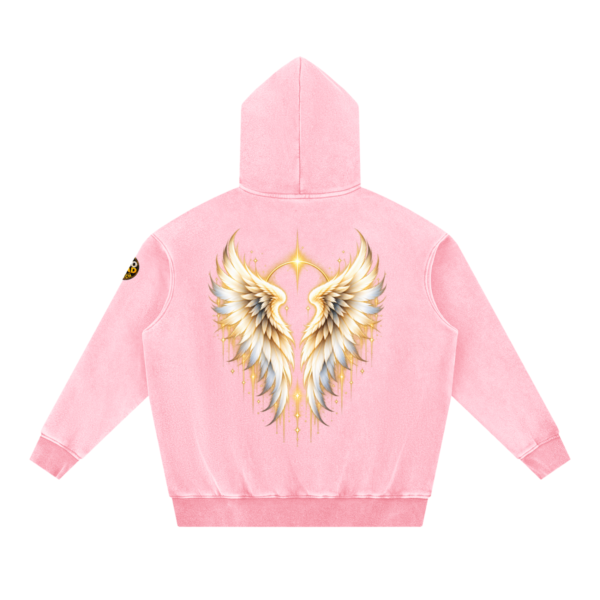 Halo Head Winged Snow Wash Fleece Oversize Hoodie