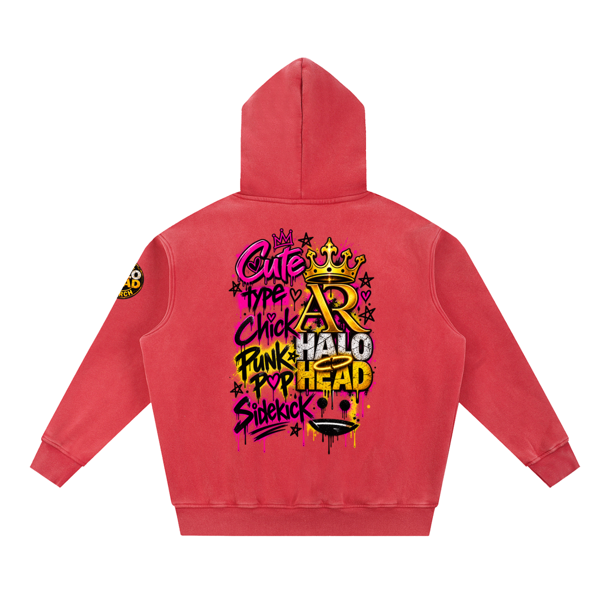 Cute Chick Snow Wash Fleece Oversize Hoodie (Unisex)