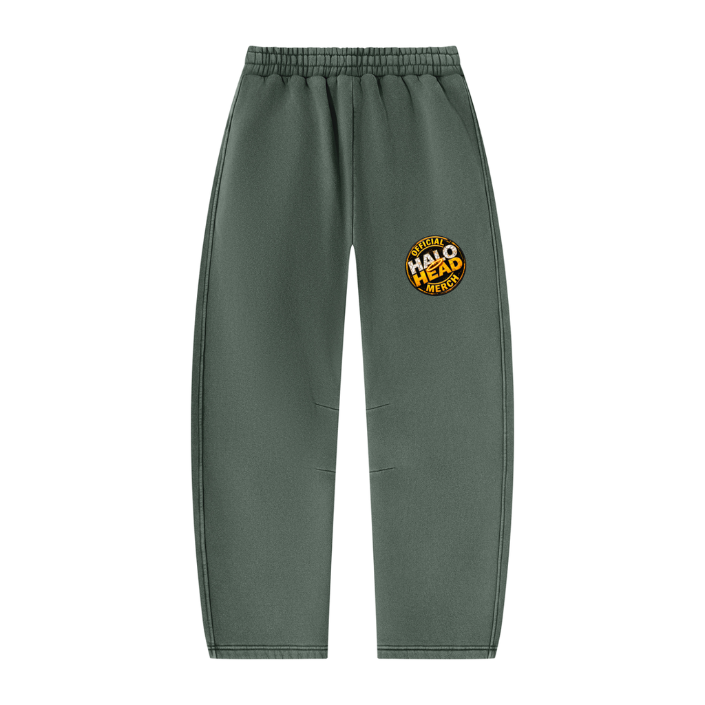 ATD Halo Head Unisex Vintage Wash Barrel Leg Fleece Sweatpants