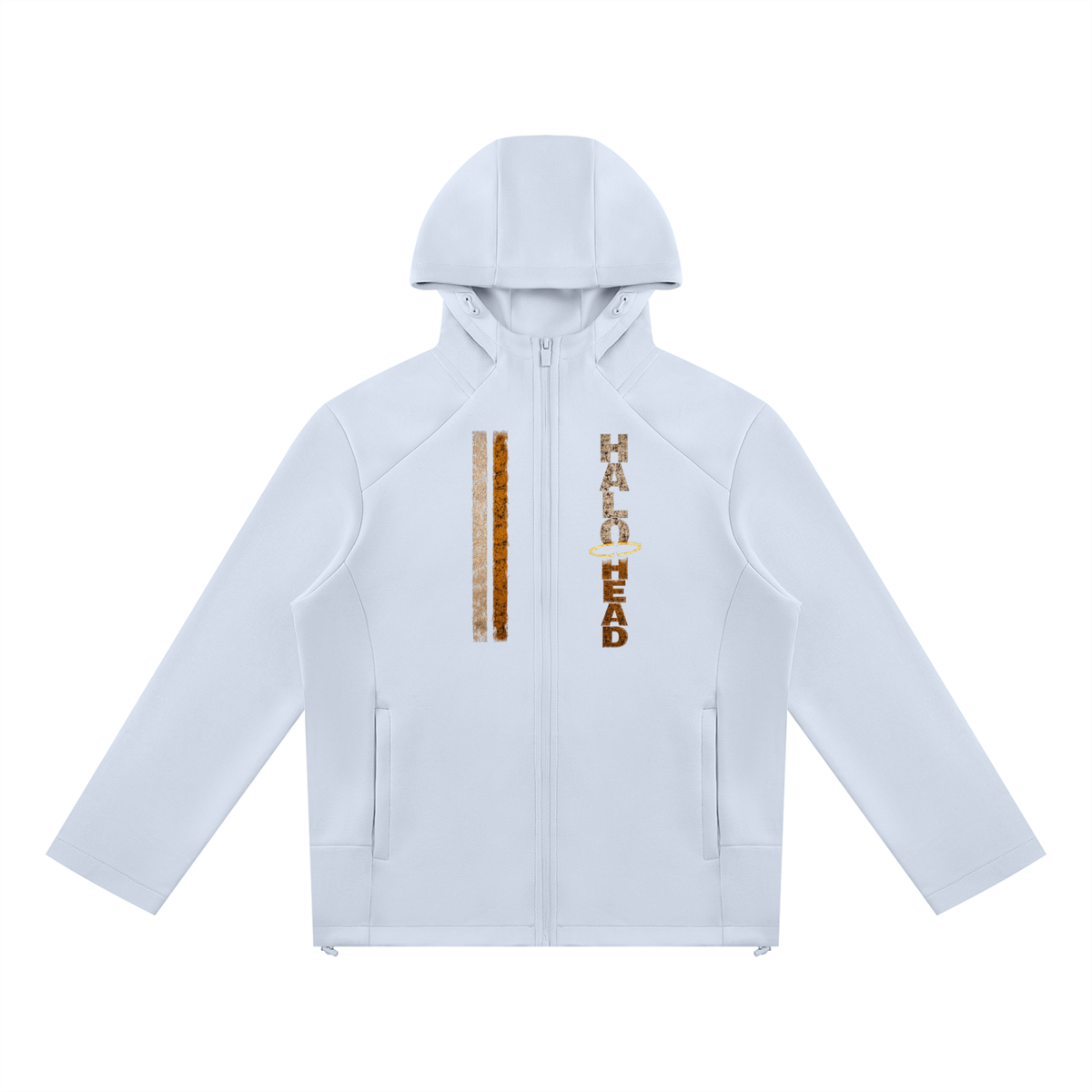 Halo Stripes Unisex Panelled Full Zip Hoodie