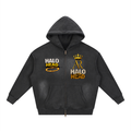 Sunfade Two-way Zipper Boxy Fleece Hoodie