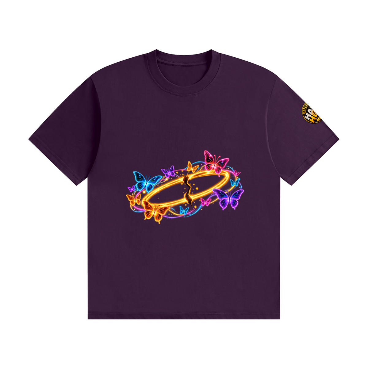 Halo Head Butterflies: Unisex Seamless Cotton T-Shirt