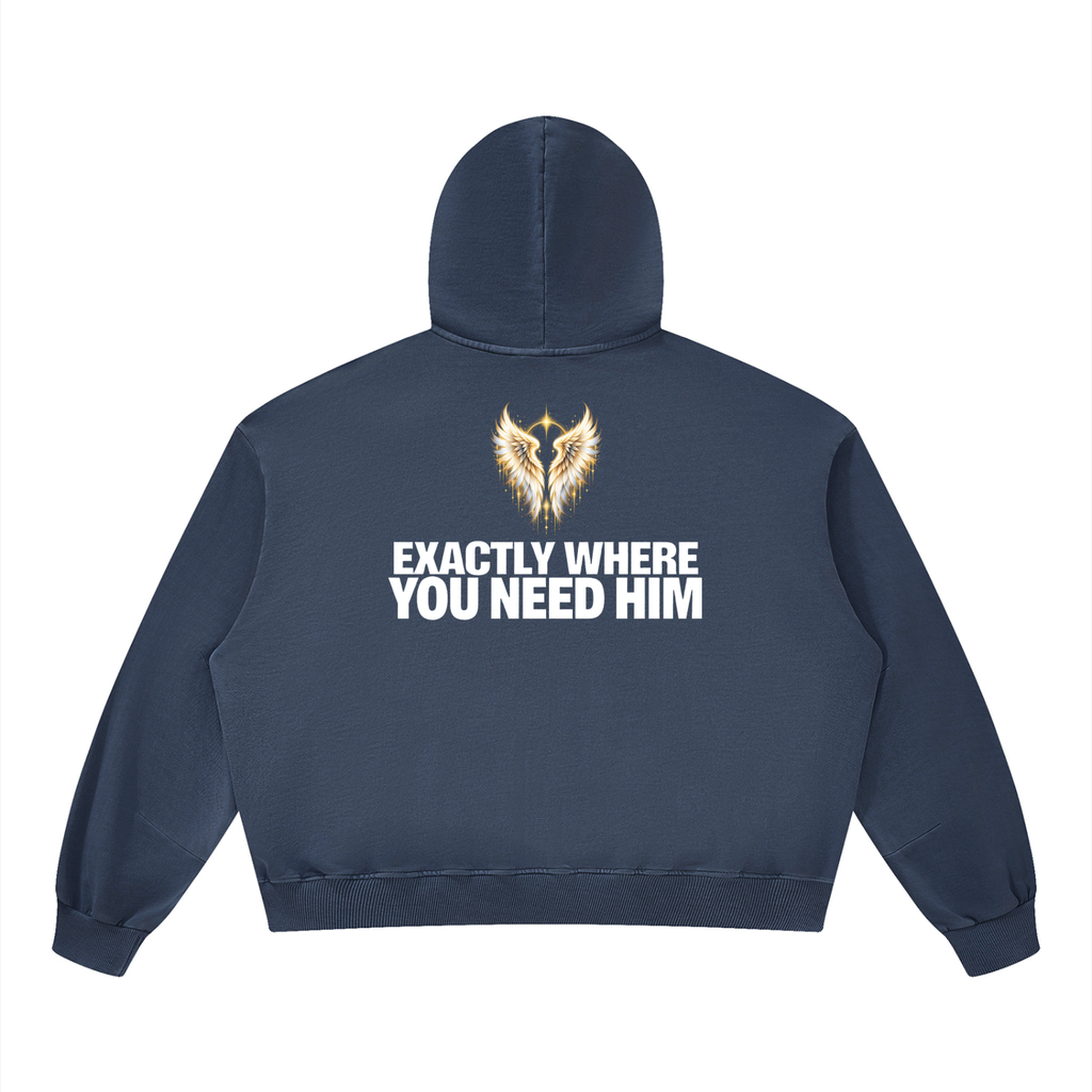 Unisex Boxy Vintage Washed Hoodie