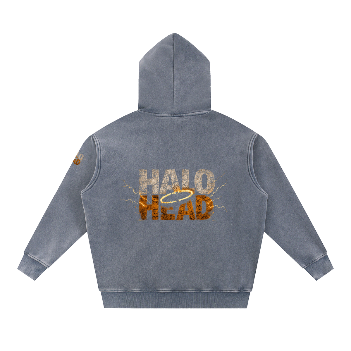 Halo Head Holy Crap: Snow Wash Fleece Oversize Hoodie