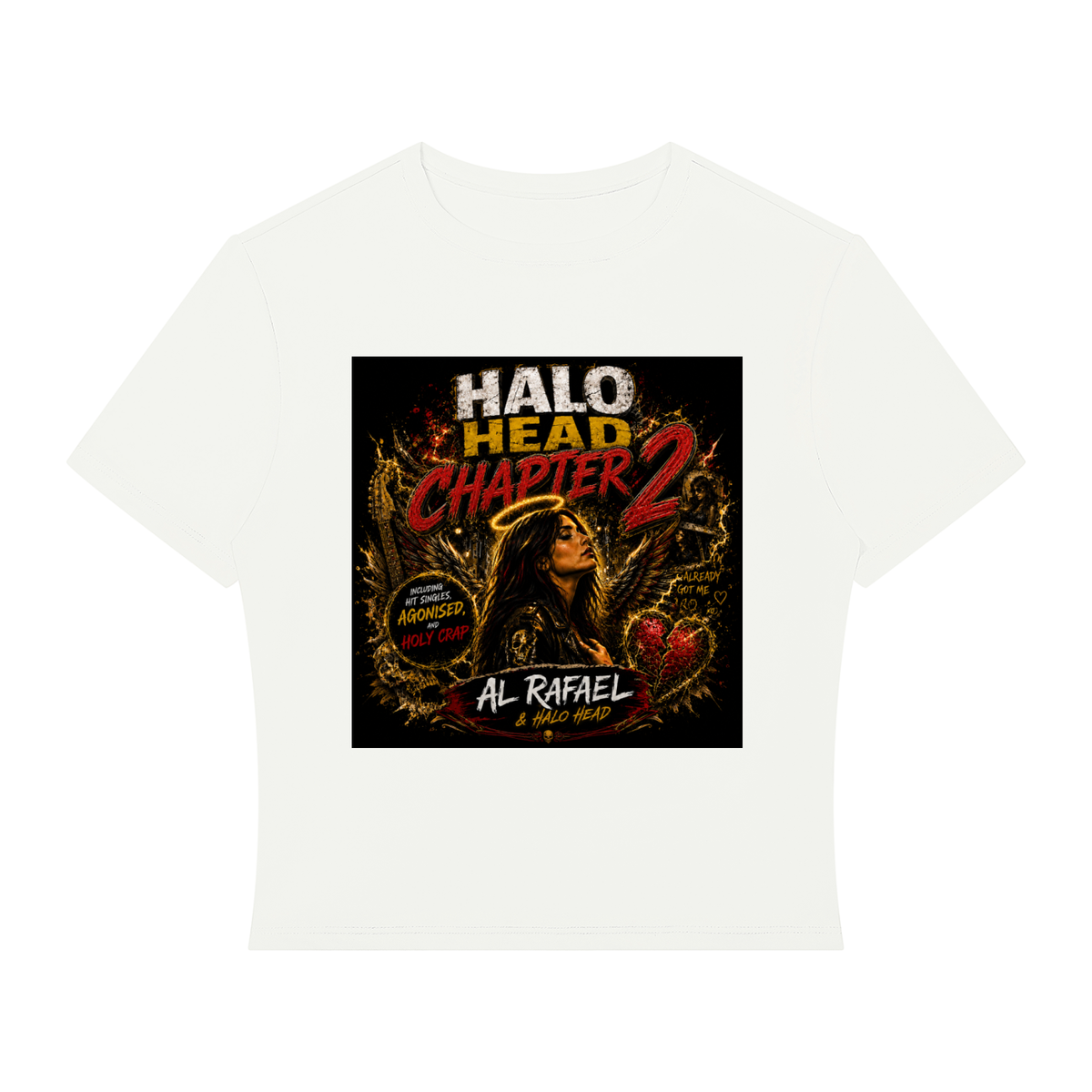 AR Halo Head: Take a Seat. Brand Women’s Performance Crop T-Shirt