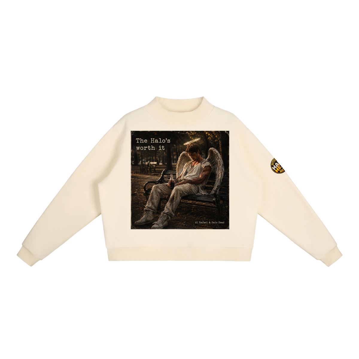Halo Head Essential Fleece Mock-Neck Crew Sweatshirt