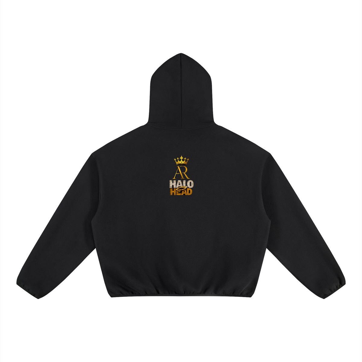 Take a Seat Unisex Boxy Piping Fleece Hoodie: AR Halo Head