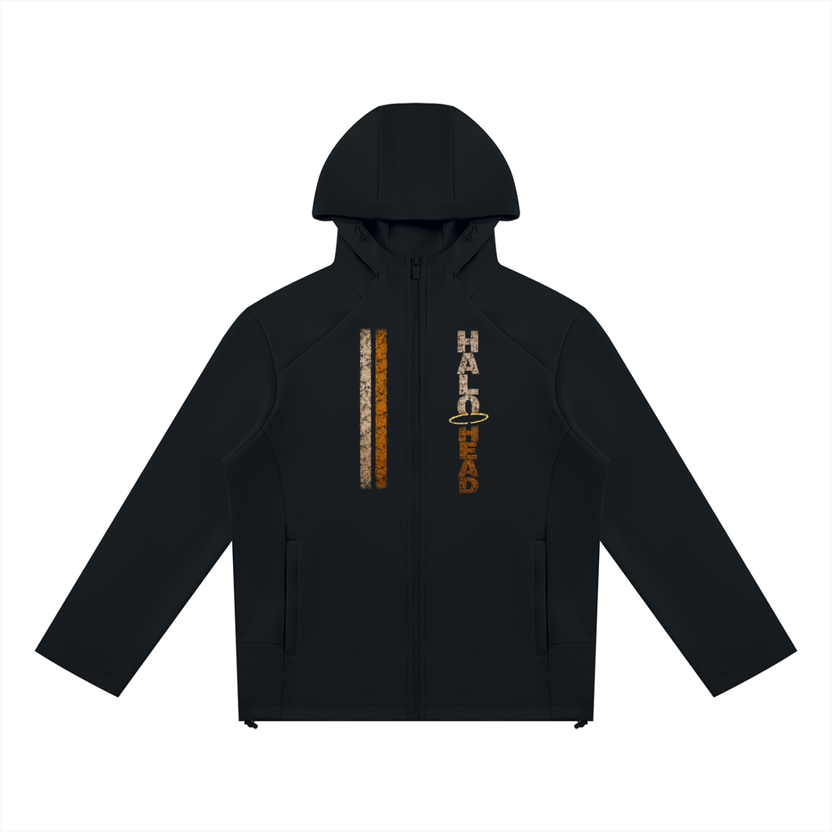 Halo Stripes Unisex Panelled Full Zip Hoodie