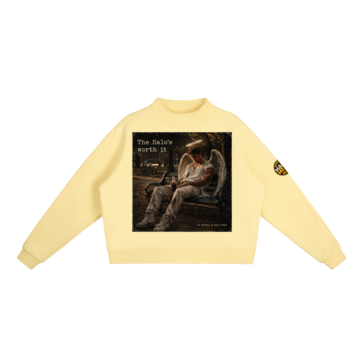 Halo Head Essential Fleece Mock-Neck Crew Sweatshirt