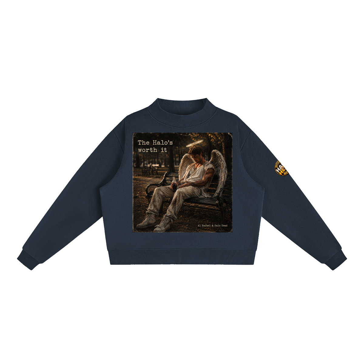 Halo Head Essential Fleece Mock-Neck Crew Sweatshirt